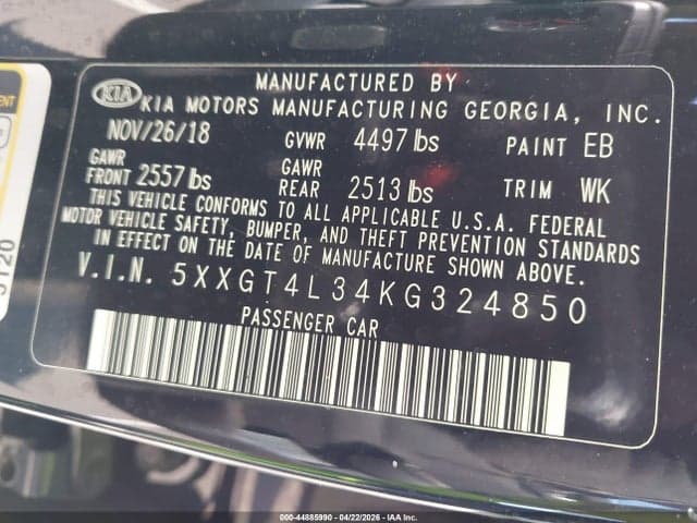 2019 KIA OPTIMA LX 9