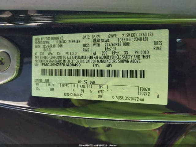 2024 FORD ESCAPE ST-LINE SELECT 9
