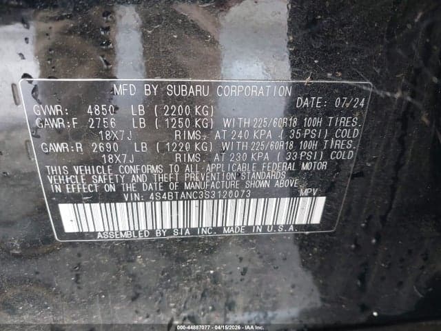 2025 SUBARU OUTBACK LIMITED 9