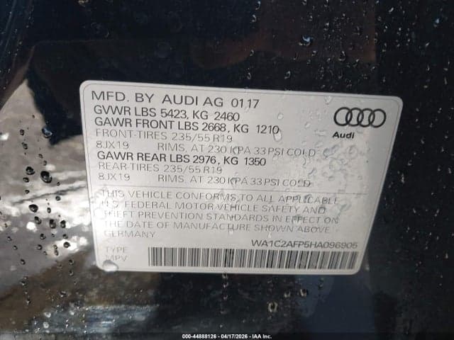2017 AUDI Q5 2.0T PREMIUM 9