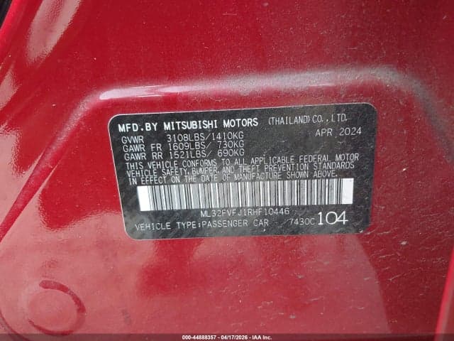 2024 MITSUBISHI MIRAGE G4 SE 9
