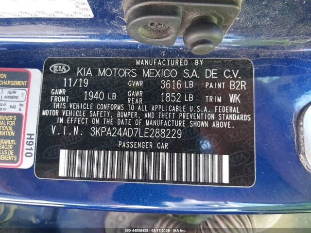 2020 KIA RIO S 9