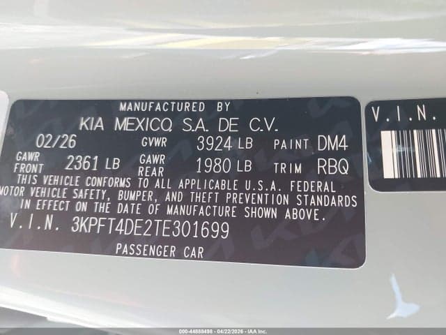 2026 KIA K4 LXS 9