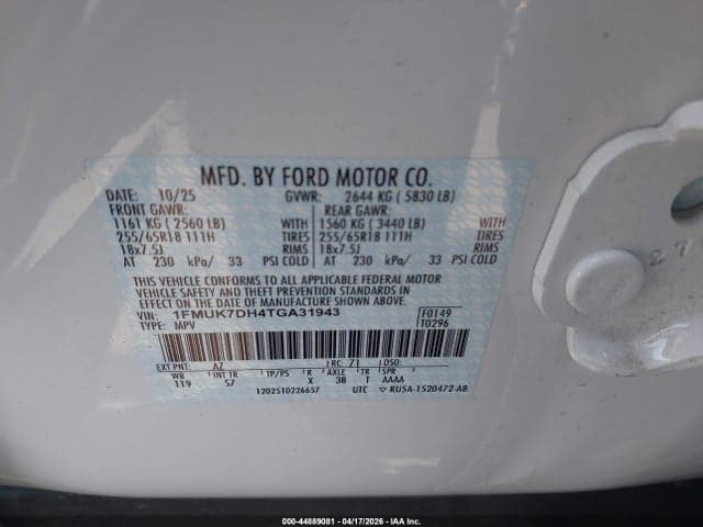 2026 FORD EXPLORER ACTIVE 9