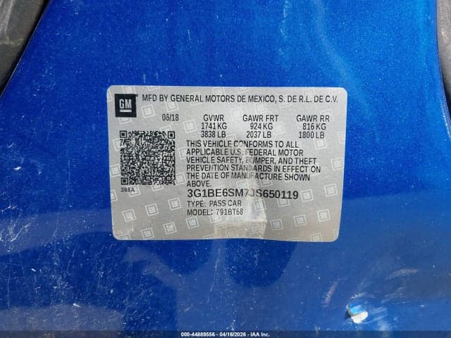 2018 CHEVROLET CRUZE LT AUTO 9