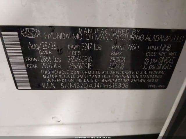 2023 HYUNDAI SANTA FE SEL 9