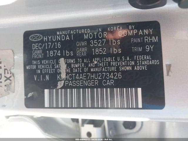 2017 HYUNDAI ACCENT SE 9