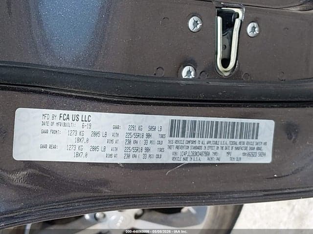 2019 JEEP CHEROKEE LIMITED FWD 9
