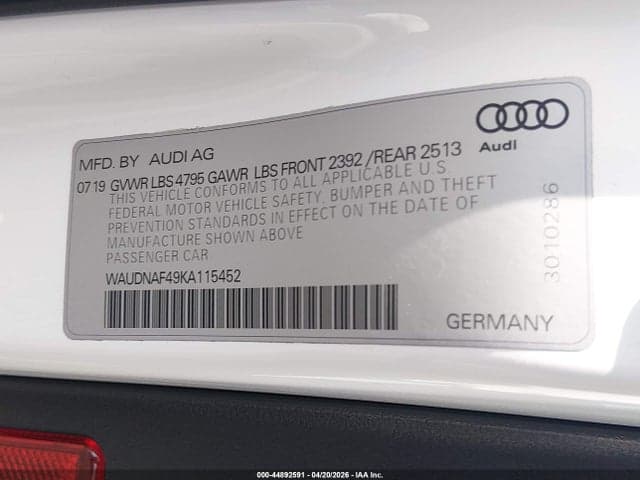 2019 AUDI A4 45 PREMIUM 9