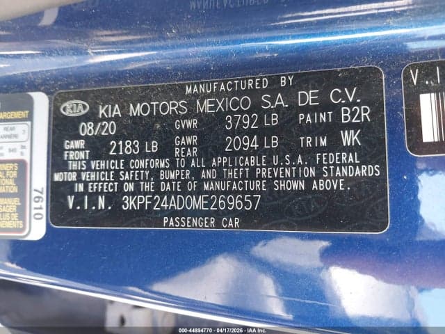 2021 KIA FORTE LXS 9