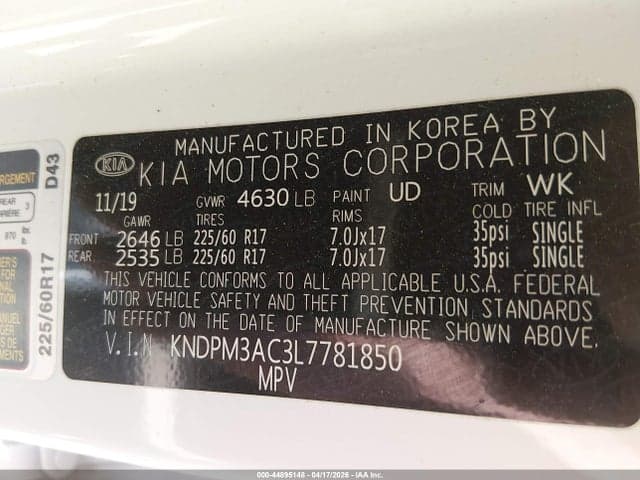 2020 KIA SPORTAGE LX 9
