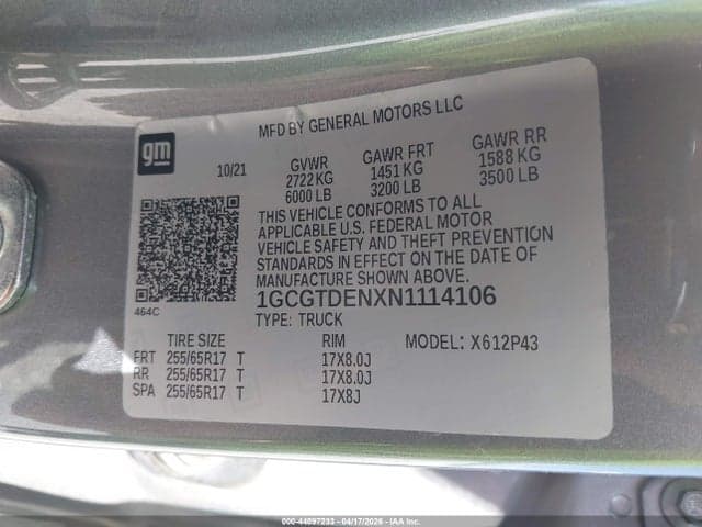 2022 CHEVROLET COLORADO 4WD SHORT BOX Z71 9