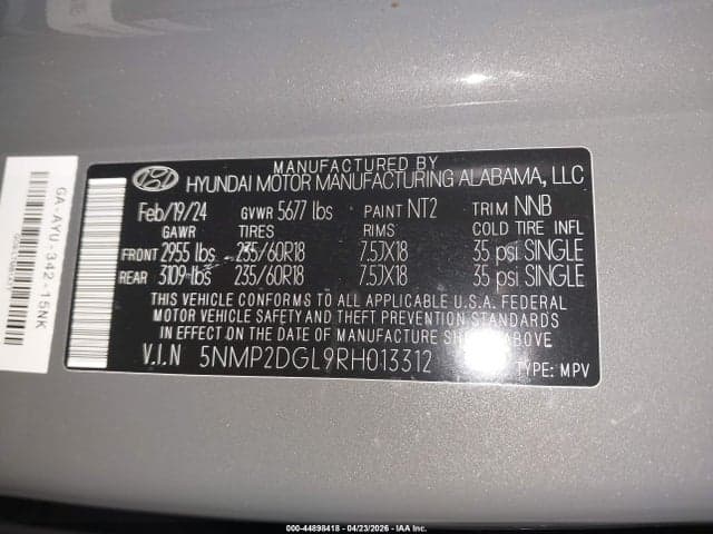 2024 HYUNDAI SANTA FE SEL 9