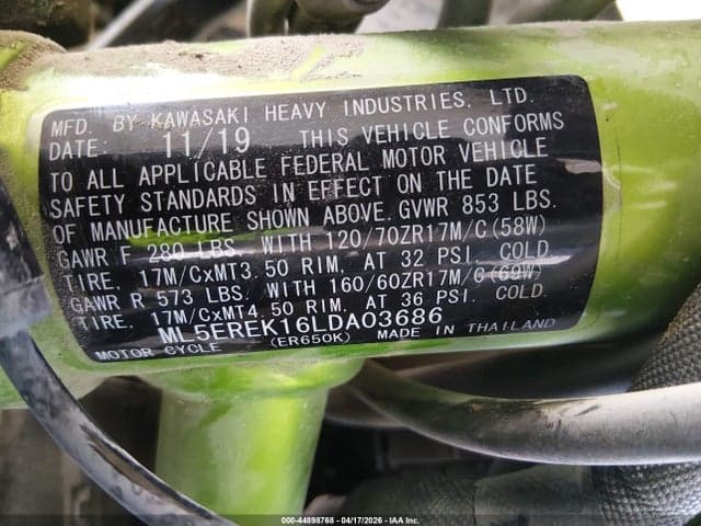 2020 KAWASAKI ER650 K 10