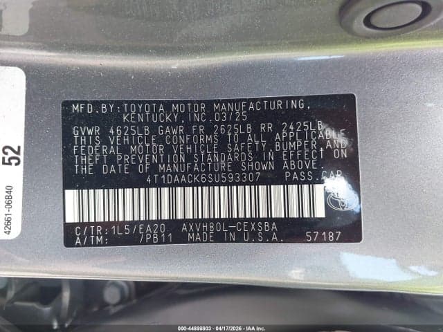 2025 TOYOTA CAMRY SE 9