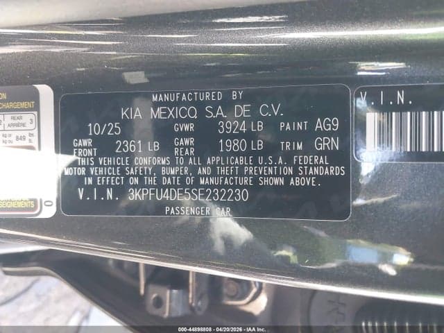 2025 KIA K4 EX 9