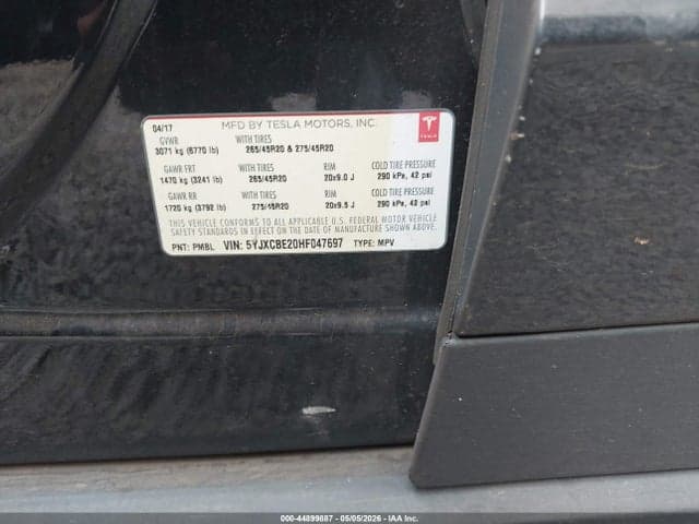 2017 TESLA MODEL X 100D/75D/90D 9