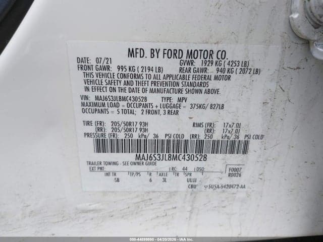 2021 FORD ECOSPORT SES 9