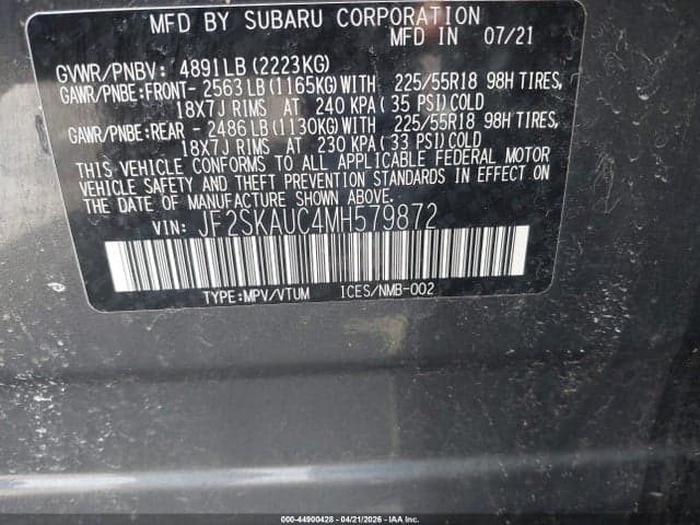 2021 SUBARU FORESTER LIMITED 9