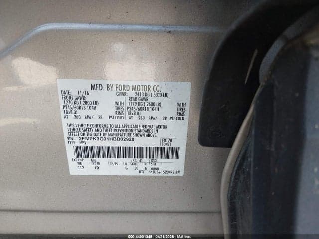 2017 FORD EDGE SE 9