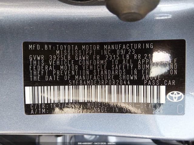 2024 TOYOTA COROLLA LE 9