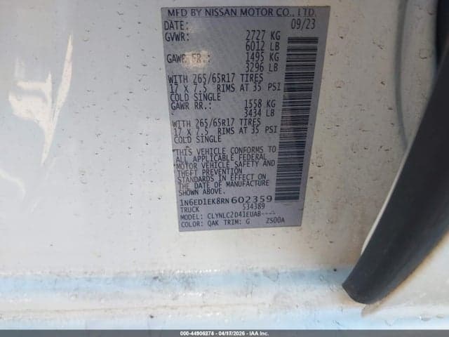 2024 NISSAN FRONTIER SV 4X4 9