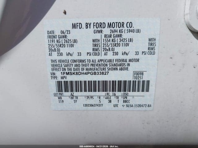 2023 FORD EXPLORER XLT 9