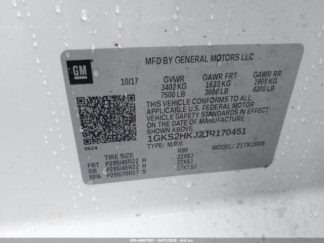 2018 GMC YUKON XL DENALI 9