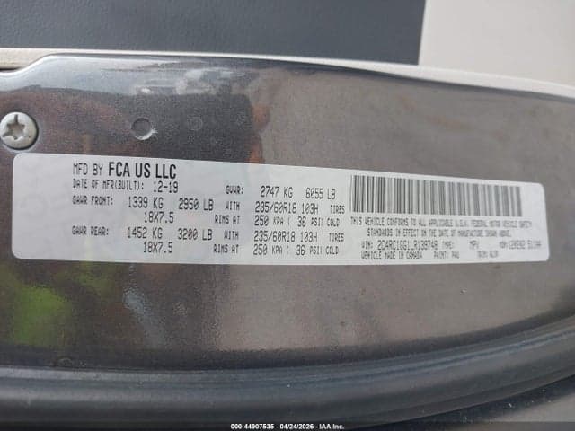 2020 CHRYSLER PACIFICA LIMITED 9
