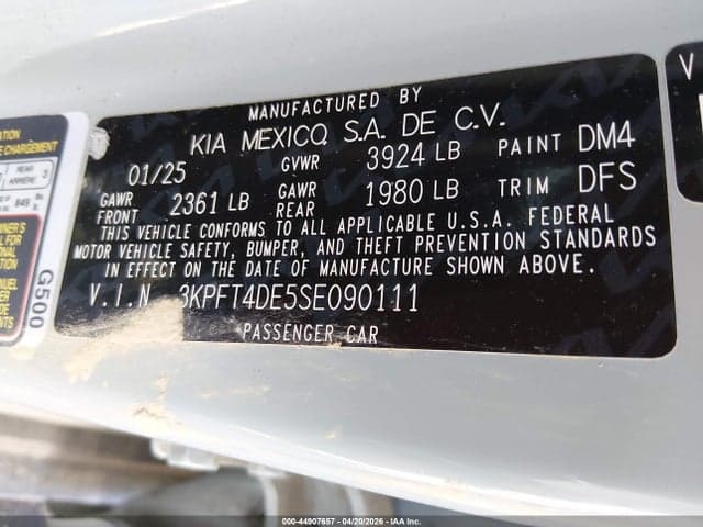 2025 KIA K4 LXS 9