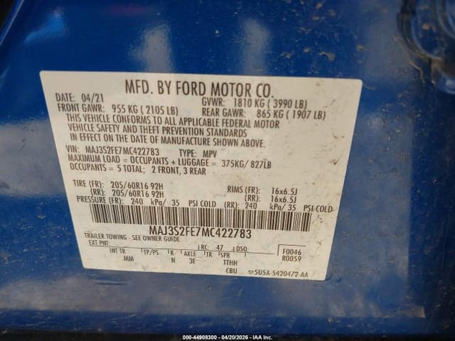 2021 FORD ECOSPORT S 9