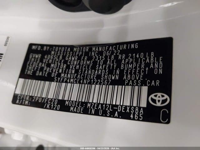 2022 TOYOTA COROLLA SE 9
