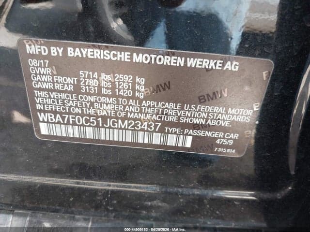 2018 BMW 750I 9