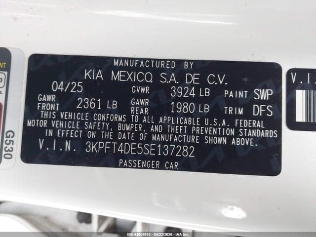 2025 KIA K4 LX 9