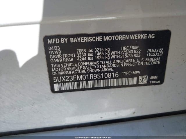 2024 BMW X7 XDRIVE40I 9