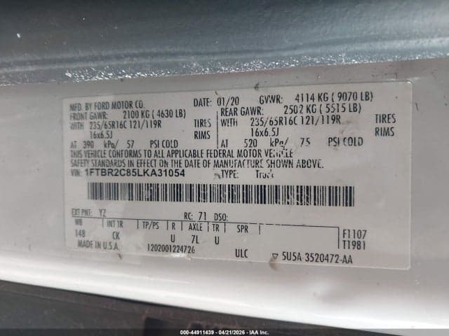 2020 FORD TRANSIT-250 9