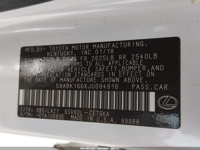 2018 LEXUS ES 350 9