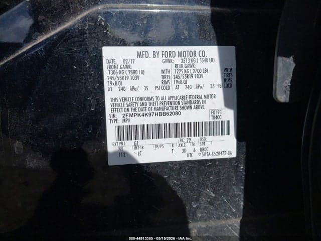 2017 FORD EDGE TITANIUM 9