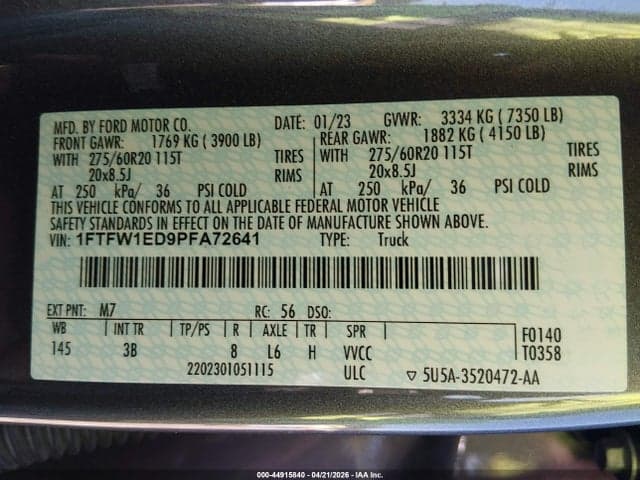 2023 FORD F-150 PLATINUM 9