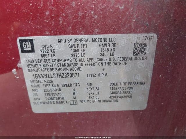 2017 GMC ACADIA SLE-2 9