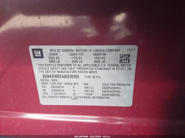 2018 CHEVROLET EQUINOX PREMIER 9
