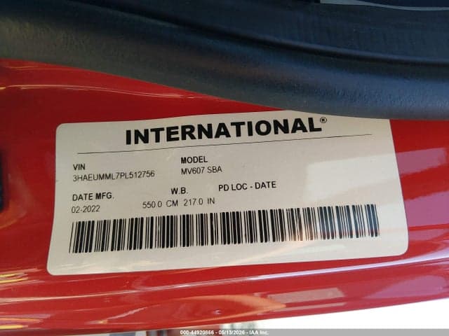 2023 INTERNATIONAL MV 9