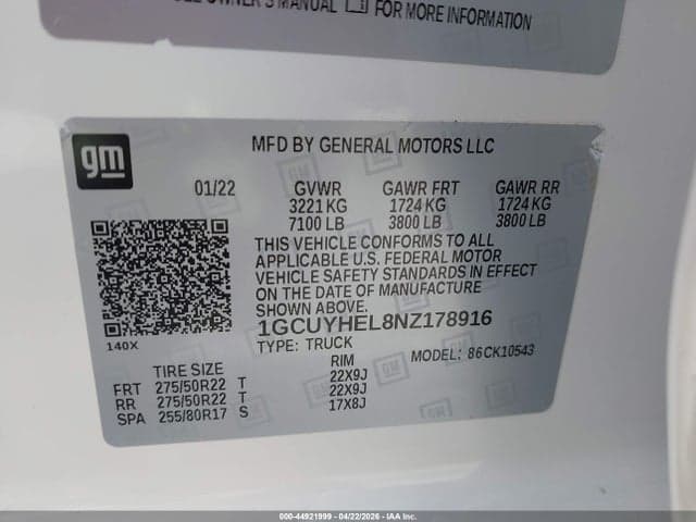 2022 CHEVROLET SILVERADO 1500 LTD 4WD SHORT BED HIGH COUNTRY 9