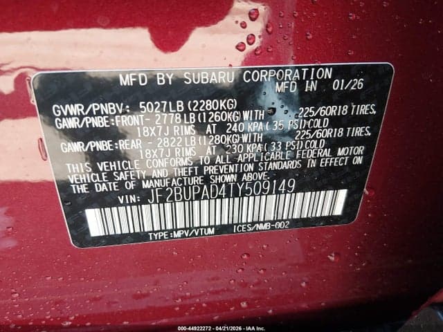 2026 SUBARU OUTBACK PREMIUM 9