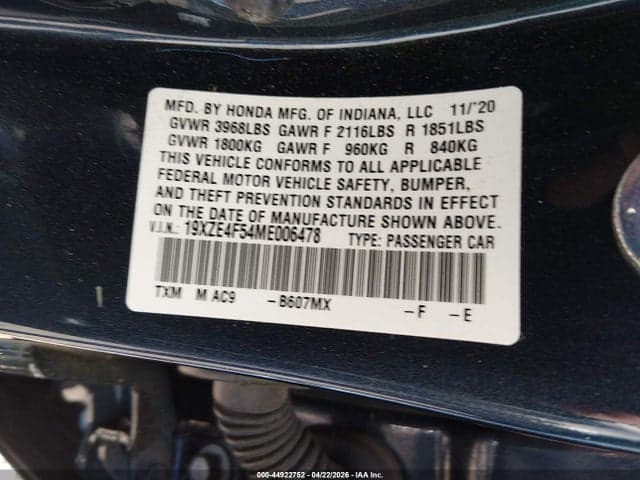 2021 HONDA INSIGHT EX 9