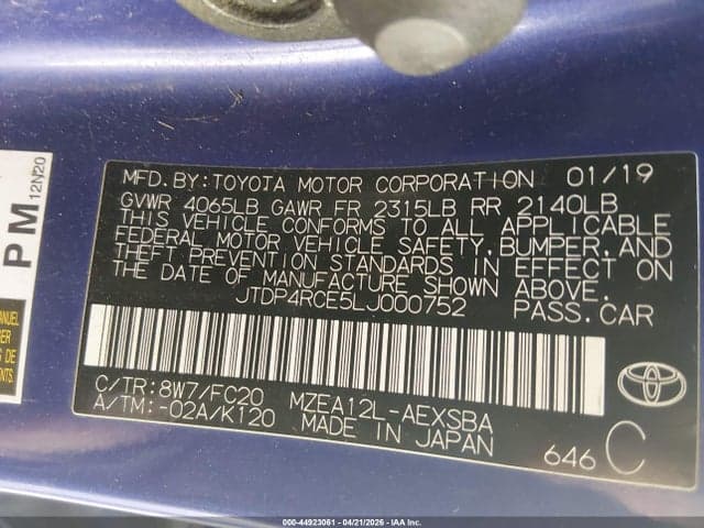 2020 TOYOTA COROLLA SE 9