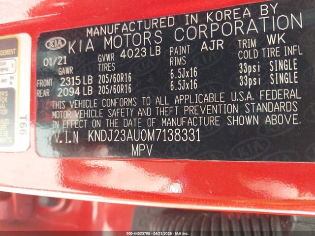 2021 KIA SOUL S 9