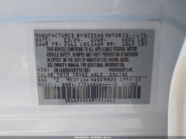 2024 NISSAN SENTRA SR XTRONIC CVT 9
