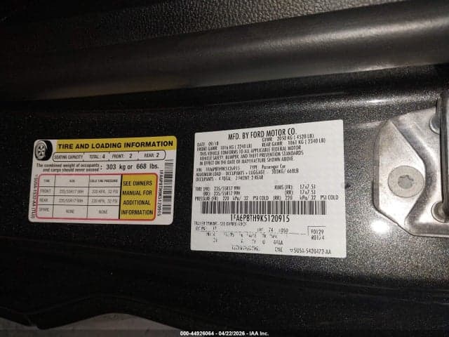 2019 FORD MUSTANG ECOBOOST 9