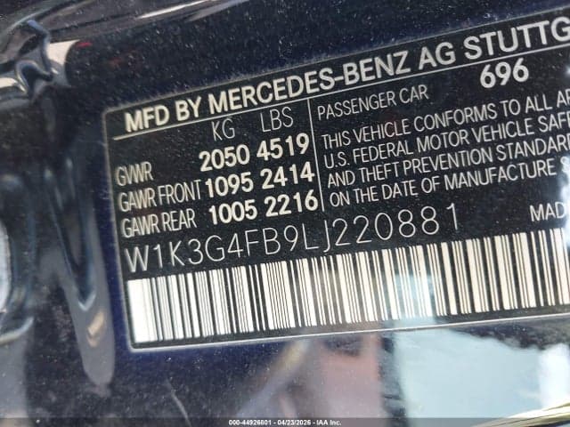 2020 MERCEDES-BENZ A 220 4MATIC 9